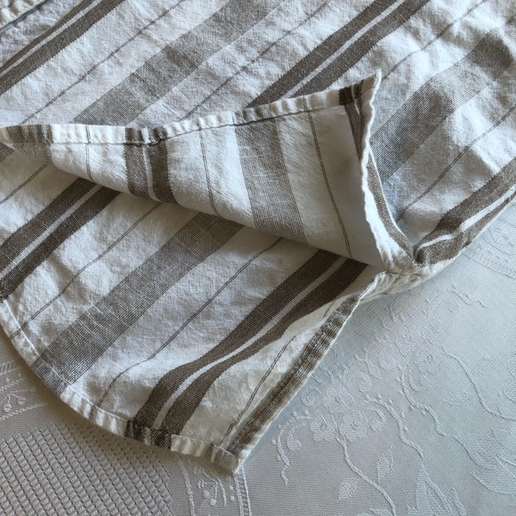 Dash Women’s Size L Tan/White Sleeveless Bohemian Style Blouse Button-Up Shirt - Picture 11 of 16